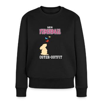 Federball Oster Outfit Ostergeschenk Federballerin - Frauen Premium Bio Pullover - Schwarz - Vorne - Julia (174cm)