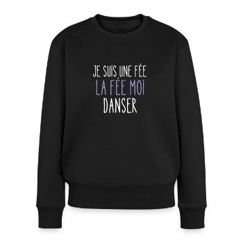 t-shirt femme danse la fée moi danser - Pull Premium bio Femme - noir - Devant - Julia (174cm)