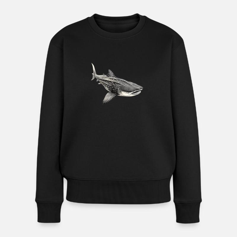 Walhai - Frauen Premium Bio Pullover - Schwarz