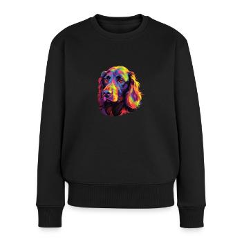 Aquarelle coloré Boykin Spaniel - Pull Premium bio Femme - noir - Devant - Julia (174cm)