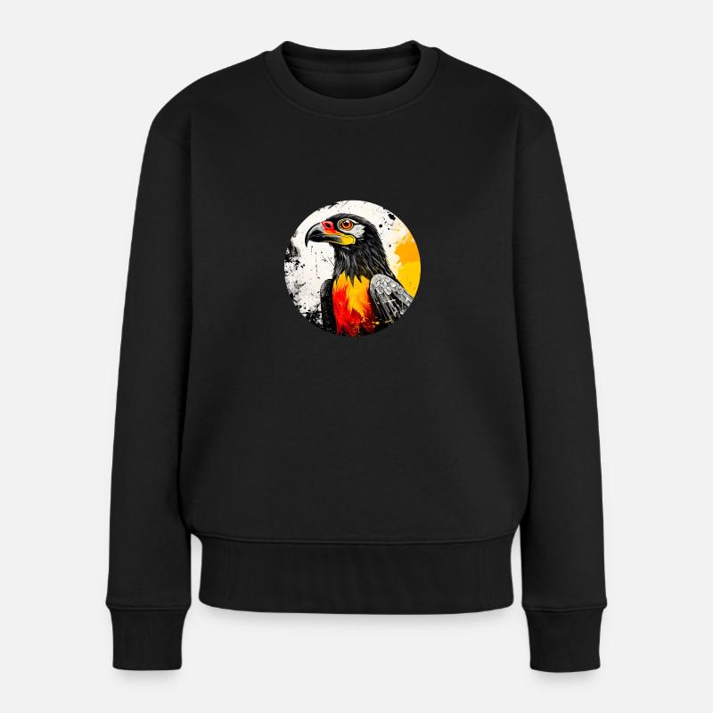 deutscher Adler - Frauen Premium Bio Pullover - Schwarz