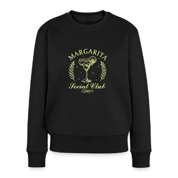 Margarita Social Club Sommer Urlaub Cocktail - Frauen Premium Bio Pullover - Schwarz - Vorne - Julia (174cm)