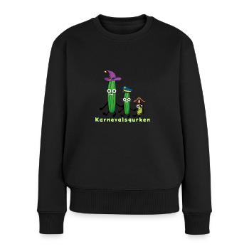 cornichons de carnaval, concombre, carnaval, pirate, marin, - Pull Premium bio Femme - noir - Devant - Julia (174cm)