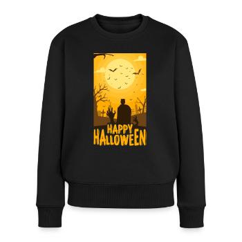 Joyeux halloween - Pull Premium bio Femme - noir - Devant - Julia (174cm)