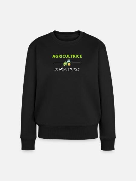 agricultrice de mère en fille agriculture - Pull Premium bio Femme - noir
