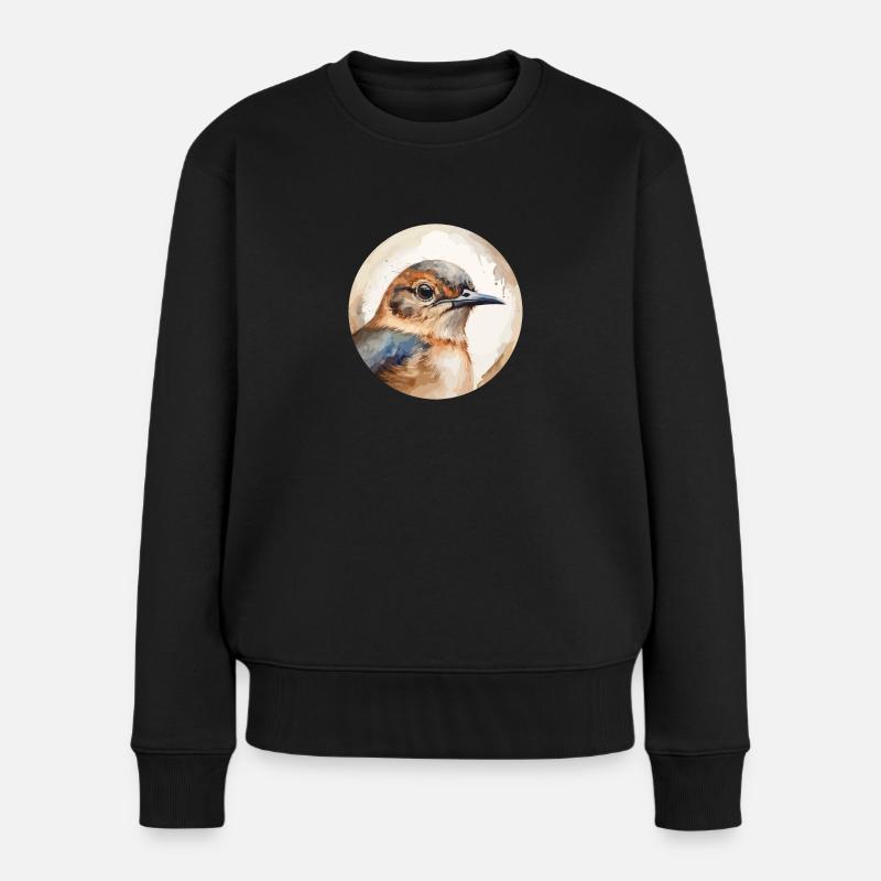 Zaunkönig - Frauen Premium Bio Pullover - Schwarz