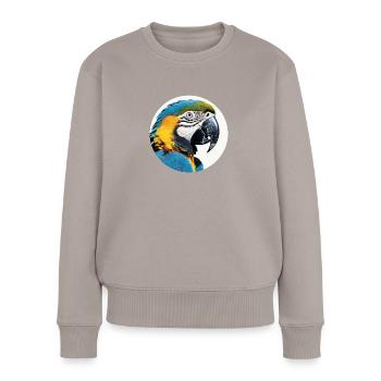 Blau-Gold Ara - Frauen Premium Bio Pullover - Taupe - Vorne - Julia (174cm)
