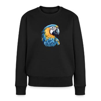 Blau-Gold Ara - Frauen Premium Bio Pullover - Schwarz - Vorne - Julia (174cm)