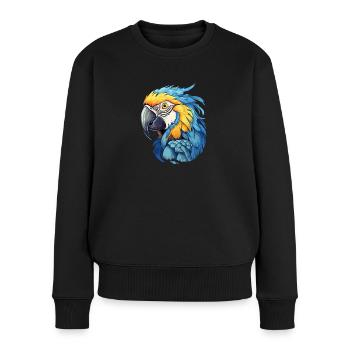 Blau-Gold Ara - Frauen Premium Bio Pullover - Schwarz - Vorne - Julia (174cm)
