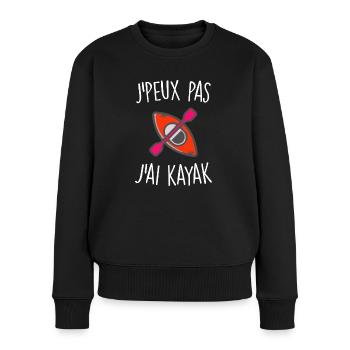 J'peux pas j'ai kayak - Pull Premium bio Femme - noir - Devant - Julia (174cm)