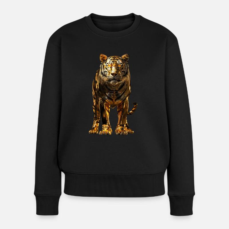 Tiger - Women's Premium Organic Jumper - black