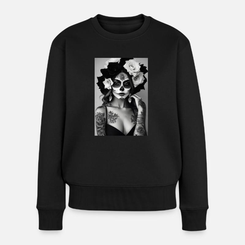 Santa Muerte II - Pull Premium bio Femme - noir