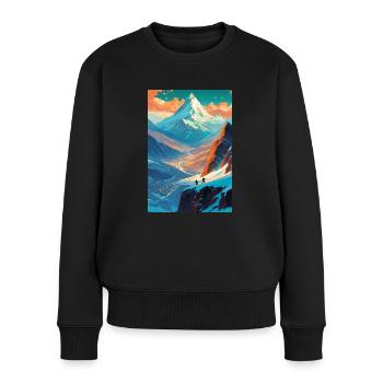 Ski III - Frauen Premium Bio Pullover - Schwarz - Vorne - Julia (174cm)