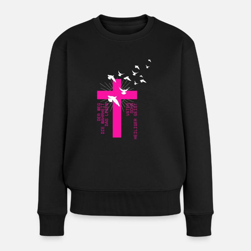 Der Weg Die Wahrheit Das Leben - Frauen Premium Bio Pullover - Schwarz