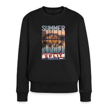Kroatien Kroatien Hrvatska Ultra Sommer Split Musik - Frauen Premium Bio Pullover - Schwarz - Vorne - Julia (174cm)