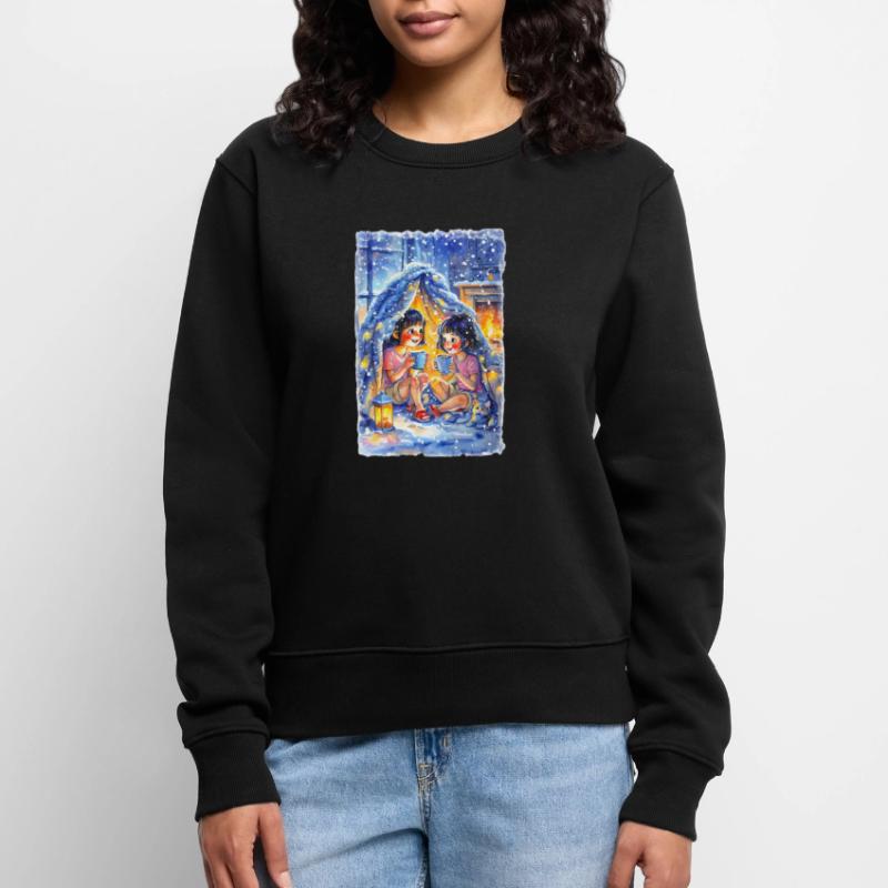 Construction d’un fort de couvertures Pull Premium bio Femme