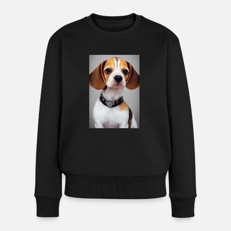 Entzückende Welpen - Frauen Premium Bio Pullover - Schwarz