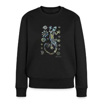 Gecko No1 - Women's Premium Organic Jumper - black - Front - Julia (174cm)