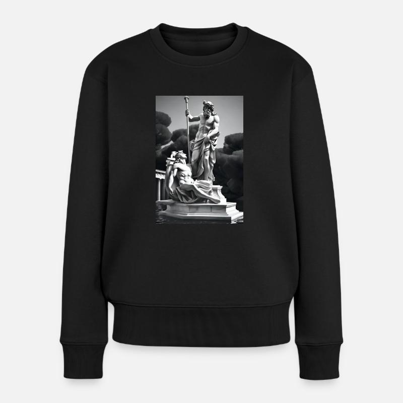 Zeus und Apollon - Frauen Premium Bio Pullover - Schwarz