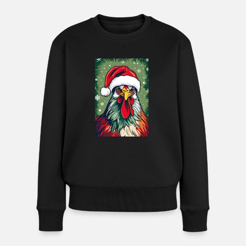 Ugly Christmas IV - Frauen Premium Bio Pullover - Schwarz