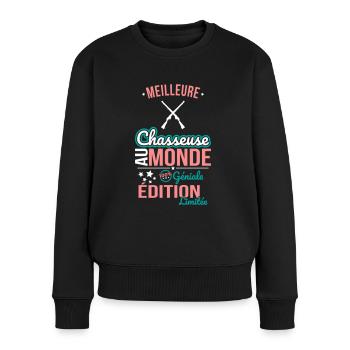 World's Best Hunter - 100% Awesome - Women's Premium Organic Jumper - black - Front - Julia (174cm)