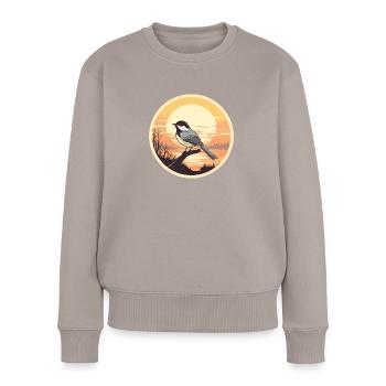 Meise - Frauen Premium Bio Pullover - Taupe - Vorne - Julia (174cm)