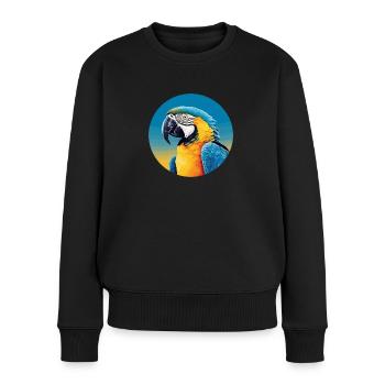 Blau-Gold Ara - Frauen Premium Bio Pullover - Schwarz - Vorne - Julia (174cm)