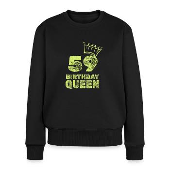 Alter 59 - Frauen Premium Bio Pullover - Schwarz - Vorne - Julia (174cm)