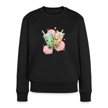 Bubble Tea 2 - Women's Premium Organic Jumper - black - Front - Julia (174cm)