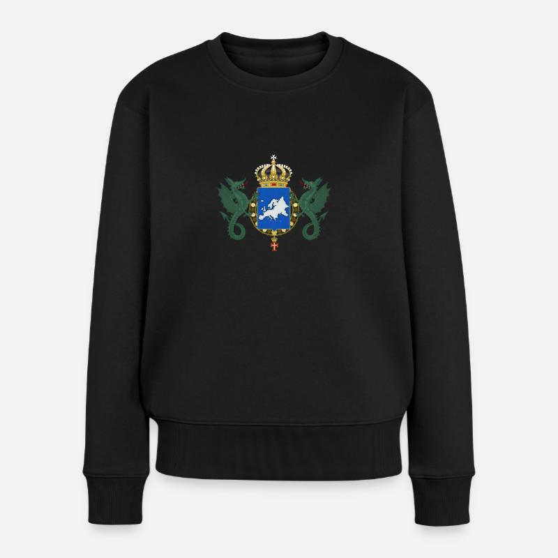 Königreiche Europas - Frauen Premium Bio Pullover - Schwarz