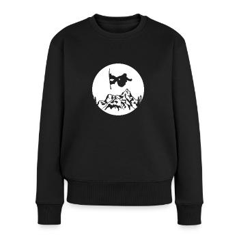 Snowboard Snowboarder Winter Sports Mountains Mountain - Women's Premium Organic Jumper - black - Front - Julia (174cm)