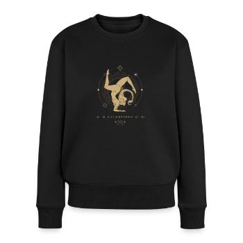 Skorpion Frau Sternzeichen - Frauen Premium Bio Pullover - Schwarz - Vorne - Julia (174cm)