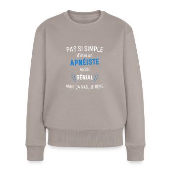 Awesome Freediver - Women's Premium Organic Jumper - taupe - Front - Julia (174cm)