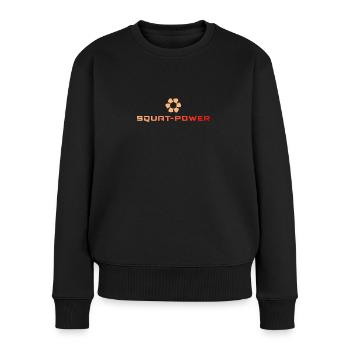 Squat Power 03.2 - Frauen Premium Bio Pullover - Schwarz - Vorne - Julia (174cm)