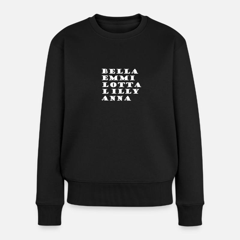 Namen Mädchen - Frauen Premium Bio Pullover - Schwarz