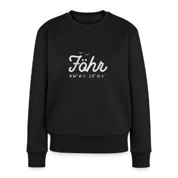 Nordsee Insel Föhr im Wattenmeer - Frauen Premium Bio Pullover - Schwarz - Vorne - Julia (174cm)