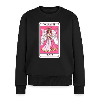 Carte Viking Maman Valkyrie - Pull Premium bio Femme - noir - Devant - Julia (174cm)