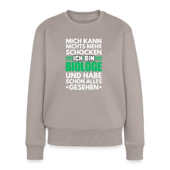 Non-shockable biologist - Women's Premium Organic Jumper - taupe - Front - Julia (174cm)