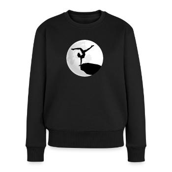 turnen turnerin turnt - Frauen Premium Bio Pullover - Schwarz - Vorne - Julia (174cm)