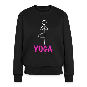 Yoga Figure - Pull Premium bio Femme - noir - Devant - Julia (174cm)