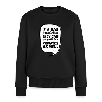 Langage de programmation Geek Fullstack Developer Joke - Pull Premium bio Femme - noir - Devant - Julia (174cm)
