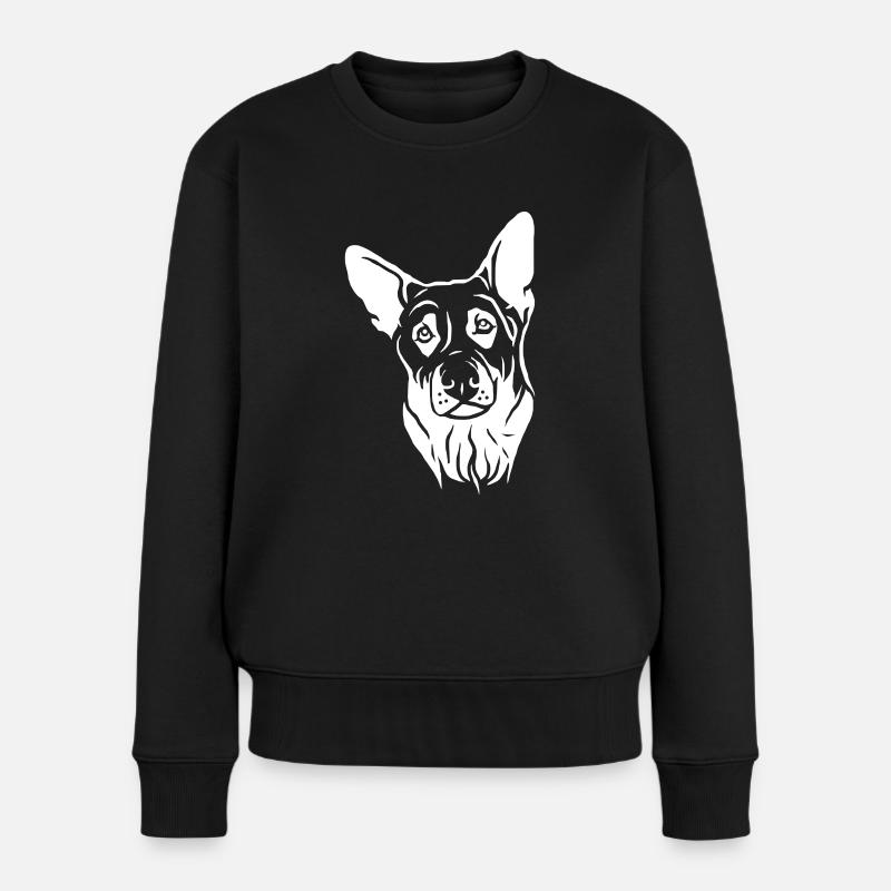 Chien de berger - Pull Premium bio Femme - noir