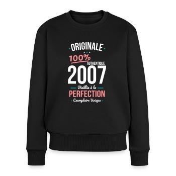 18th Birthday - Original 2007 - Women's Premium Organic Jumper - black - Front - Julia (174cm)