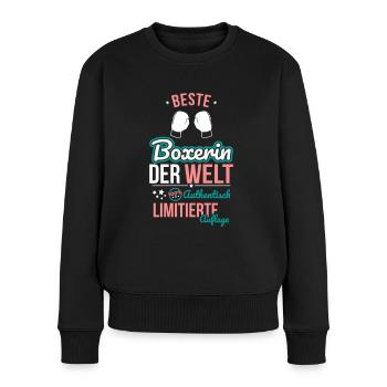 Meilleur boxeur du monde - 100 % authentique - Pull Premium bio Femme - noir - Devant - Julia (174cm)