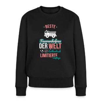 Best Firefighter in the World - 100% Authentic - Women's Premium Organic Jumper - black - Front - Julia (174cm)