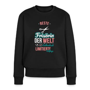 Beste Frisörin der Welt - 100% Authentisch - Frauen Premium Bio Pullover - Schwarz - Vorne - Julia (174cm)