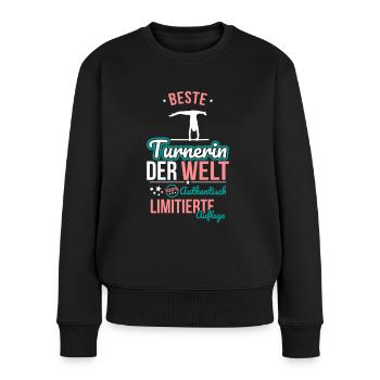 Beste Turnerin der Welt - 100% Authentisch - Frauen Premium Bio Pullover - Schwarz - Vorne - Julia (174cm)