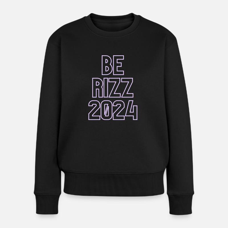 Logo - be Rizz - Frauen Premium Bio Pullover - Schwarz
