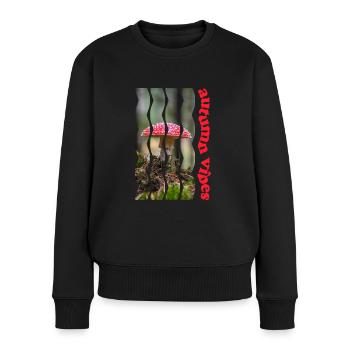 automne 61 tue-mouche - Pull Premium bio Femme - noir - Devant - Julia (174cm)