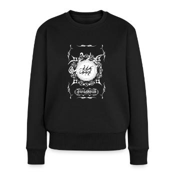 WASSERMANN Wassermann Sternzeichen - Frauen Premium Bio Pullover - Schwarz - Vorne - Julia (174cm)